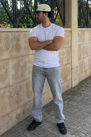 Jeans in forma rilassata - denim grigio