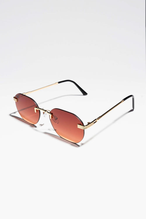 Rio Sunglasses - Gold/Brown - TeeShoppen Group™ - Accessories - TeeShoppen