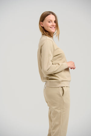 SUDECCHE CREWNECK DI BASIC - beige scuro
