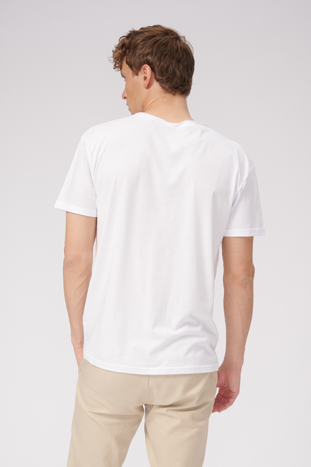 Deep Neck T-shirt - White