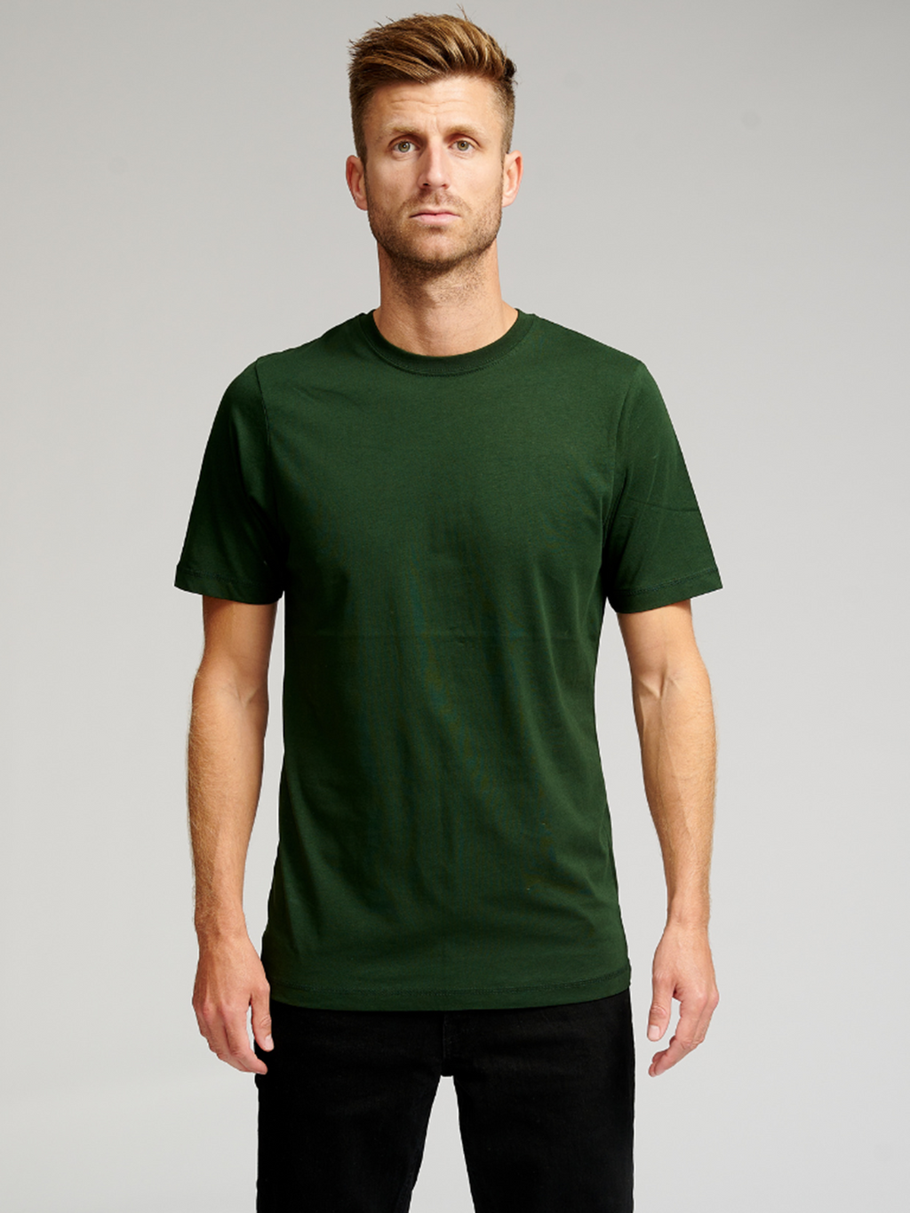 T -shirt di base organica - verde scuro