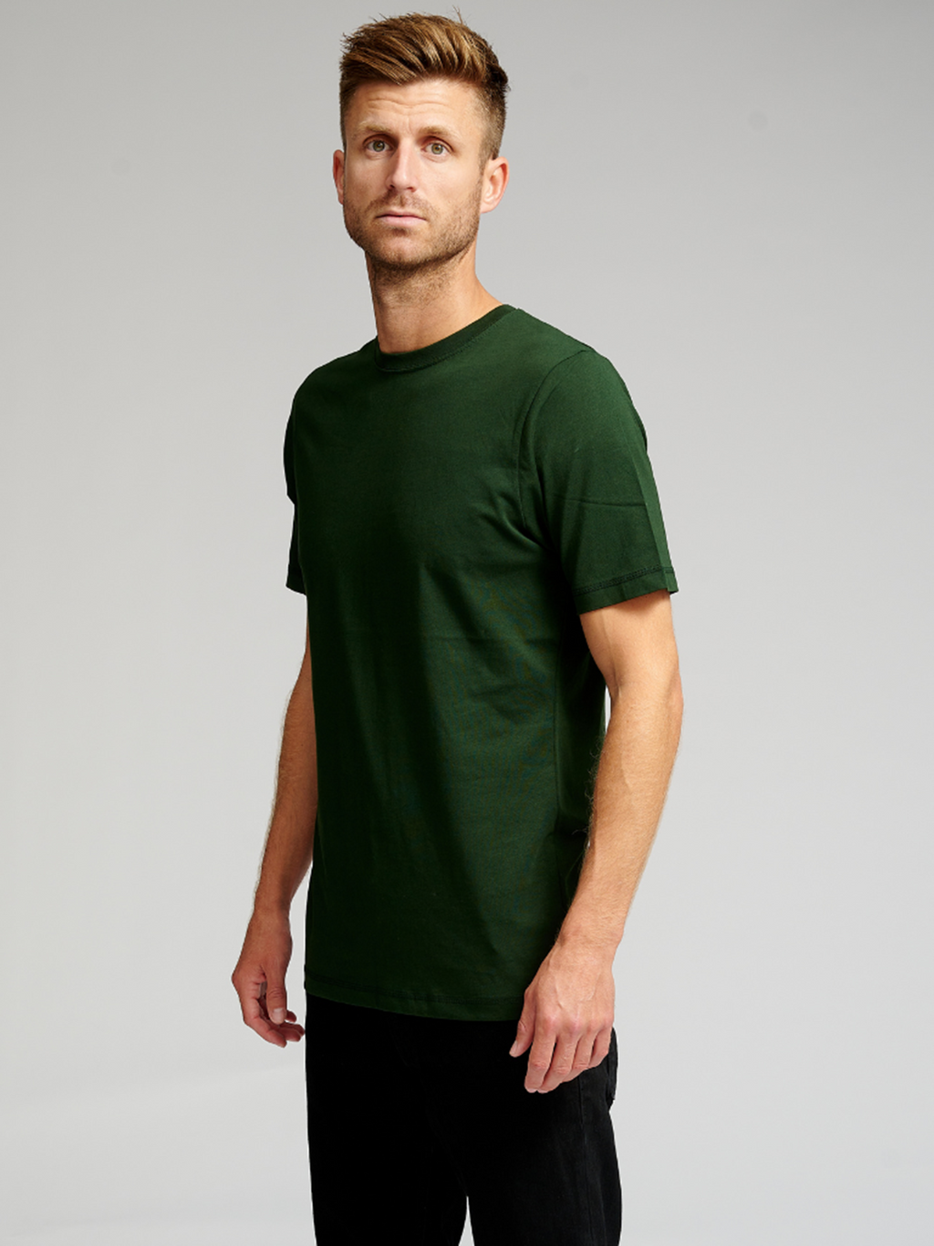 T -shirt di base organica - verde scuro