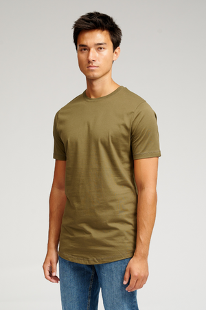 T -shirt lunga - Green dell'esercito