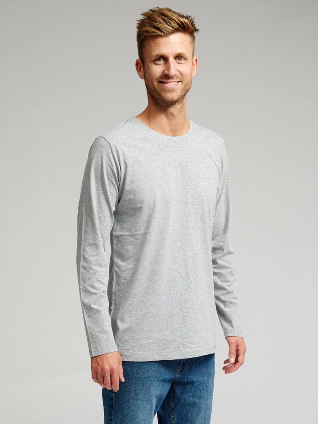 Basic Long-sleeved T-shirt - Gray