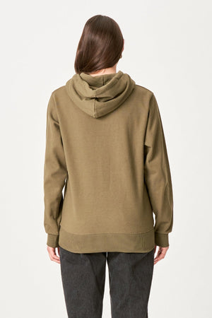 Oversized Felpa con cappuccio - Olive