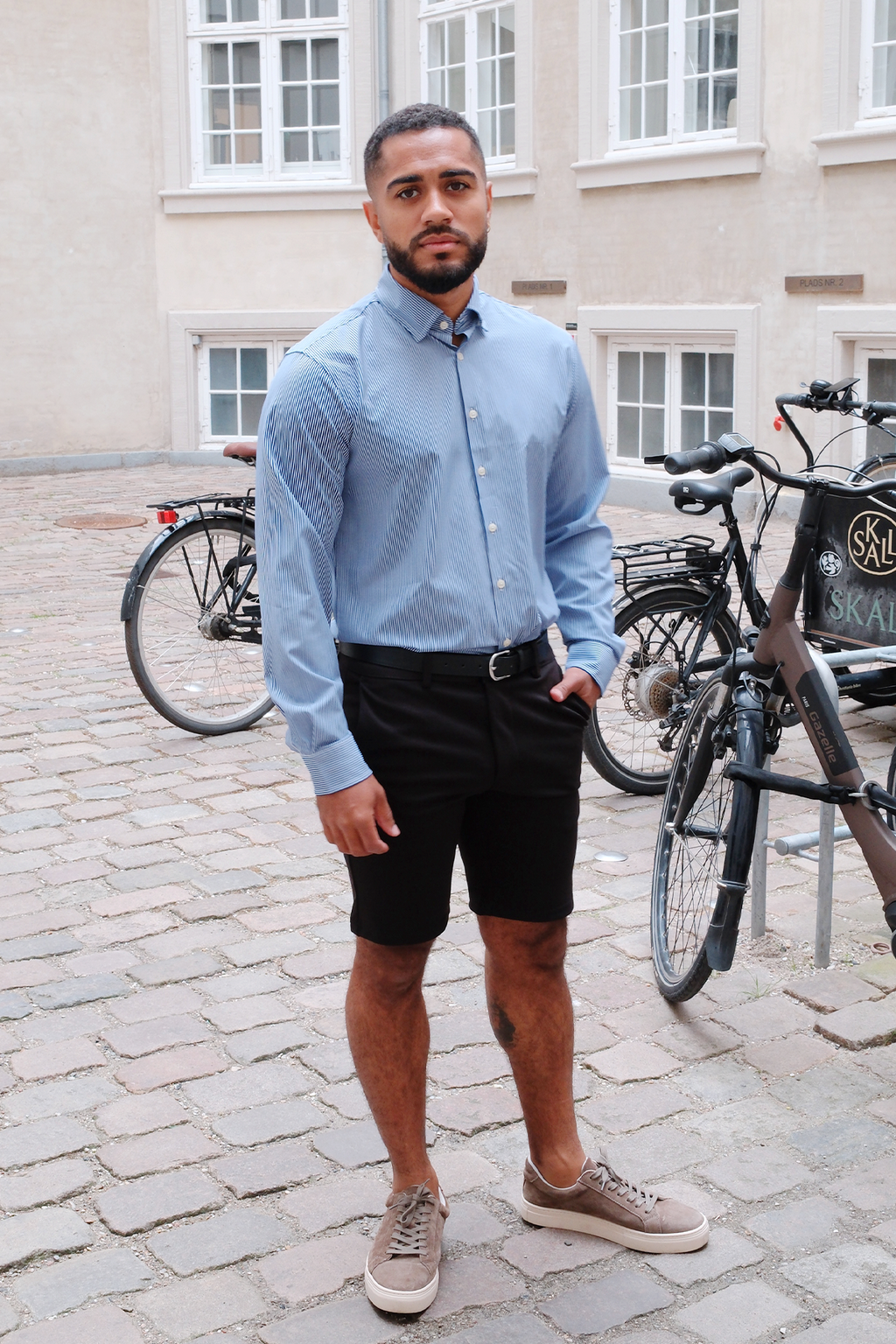 The Original Premium Performance Camicia - Bianca/Blu scuro
