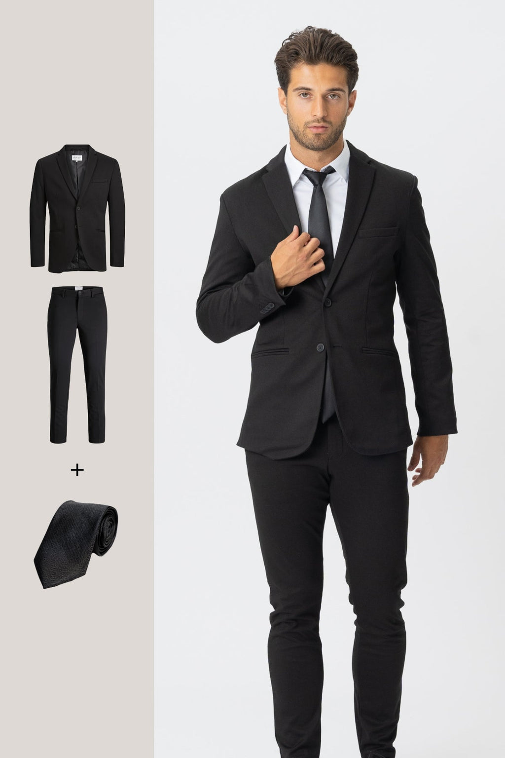 The Original Performance Suit™️ (Nero) + cravatta - Offerta pacchetto