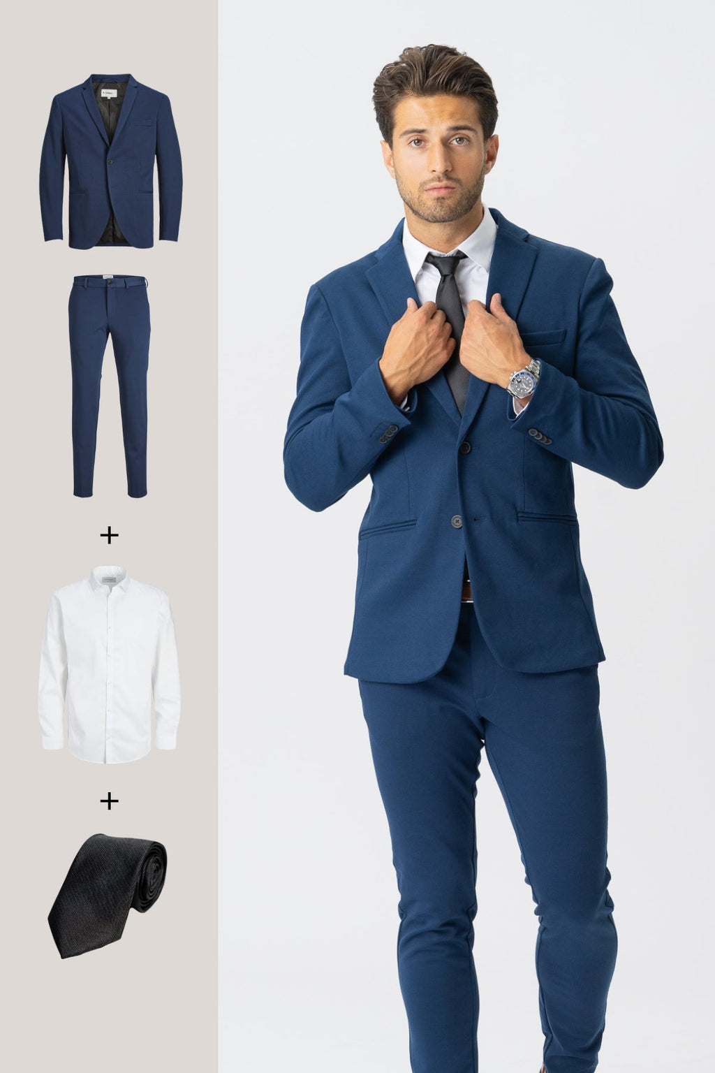 The Original Performance Suit™️ (Blu) + Camicia e cravatta - Offerta pacchetto