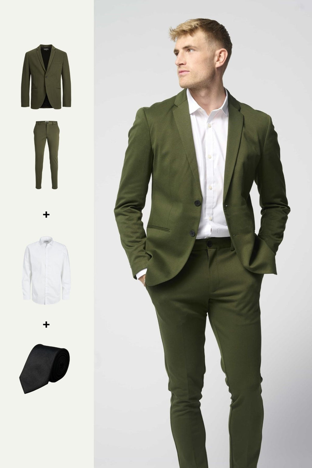 The Original Performance Suit™️ (Verde scuro) + Camicia e cravatta - Offerta pacchetto (V.I.P)