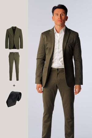 The Original Performance Suit™️ (Verde scuro) + Cravatta - Offerta pacchetto