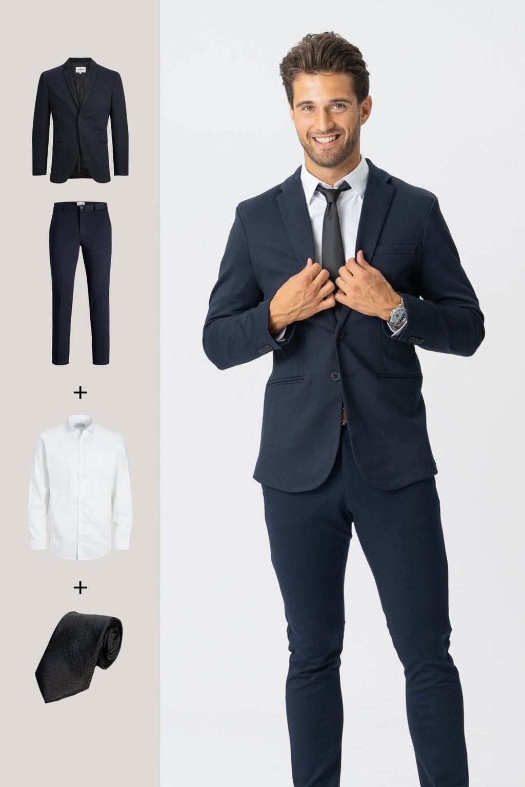 The Original Performance Suit™️ (Navy) + Camicia e cravatta - Offerta pacchetto