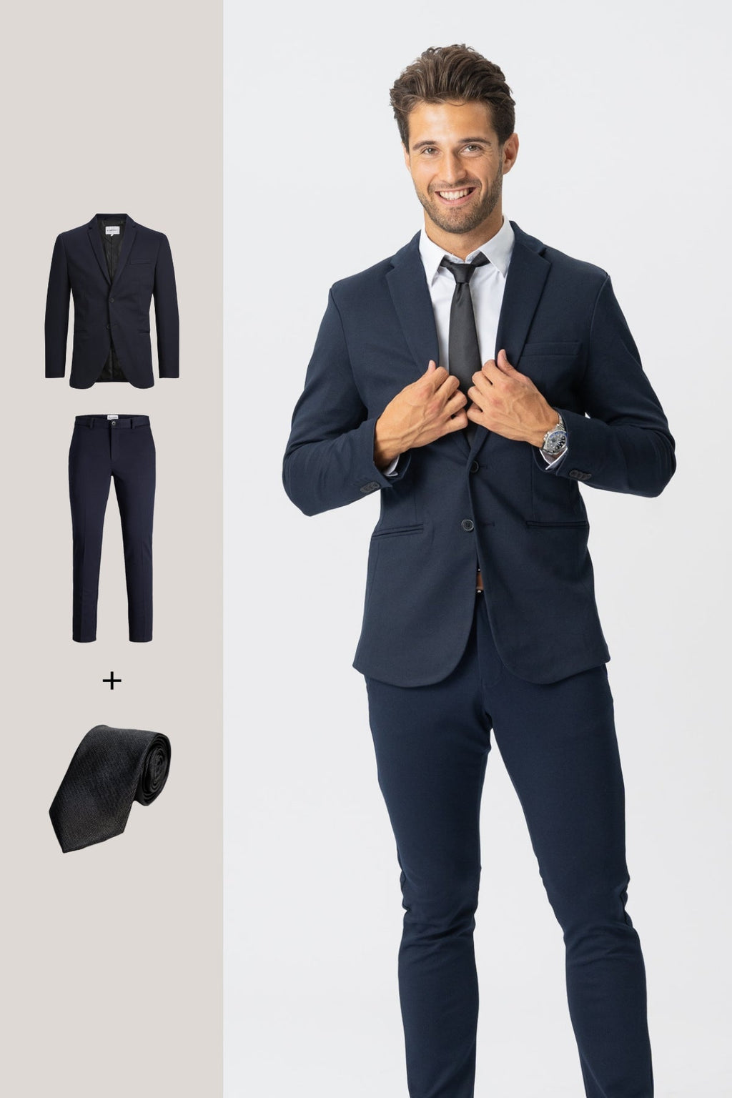 The Original Performance Suit™️ (Navy) + Cravatta - Offerta pacchetto