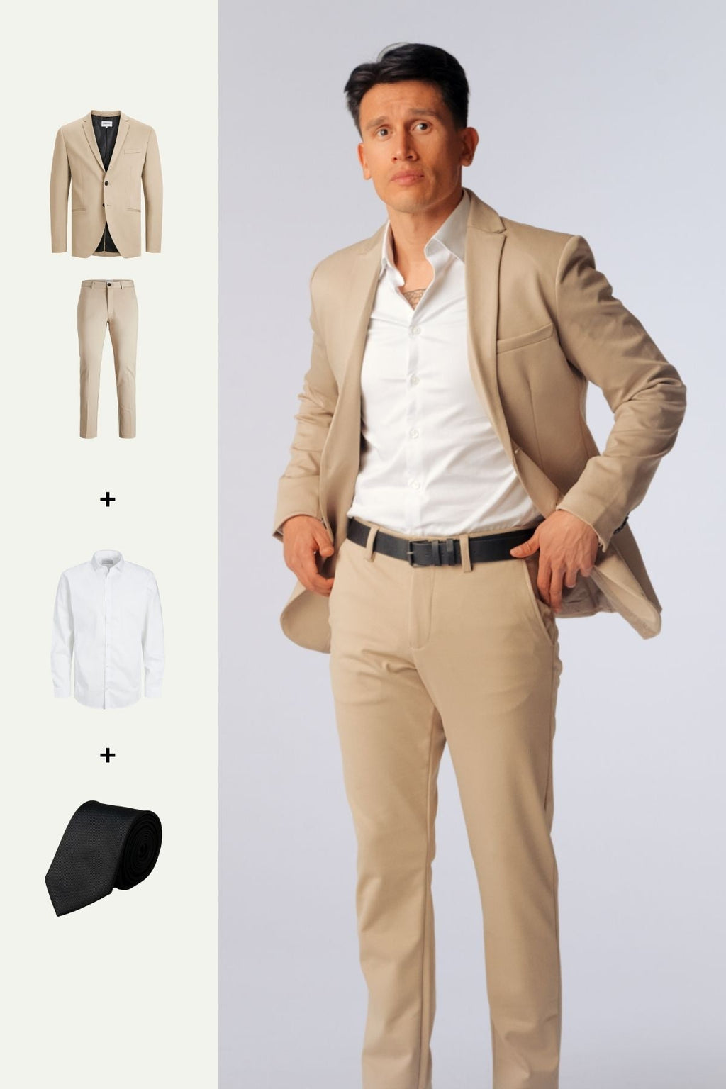 The Original Performance Suit™️ (Sabbia) + Camicia e cravatta - Offerta pacchetto