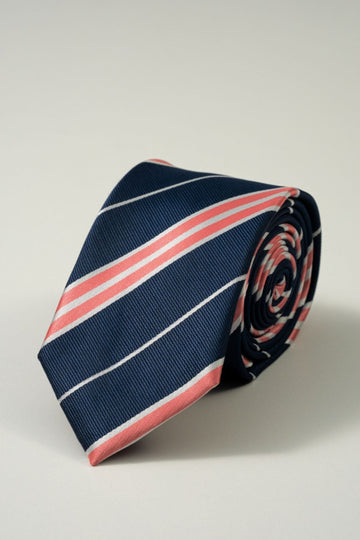Cravatta - A strisce blu scuro
