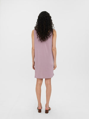 Filli V-Neck Dress - Elderberry