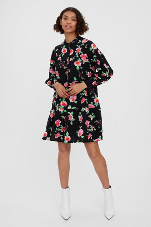 Hyms Long Sleeve Dress - Black Hyms