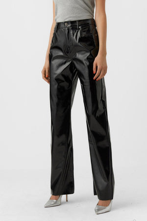 Kithy sciolto lucido Pants - Nero