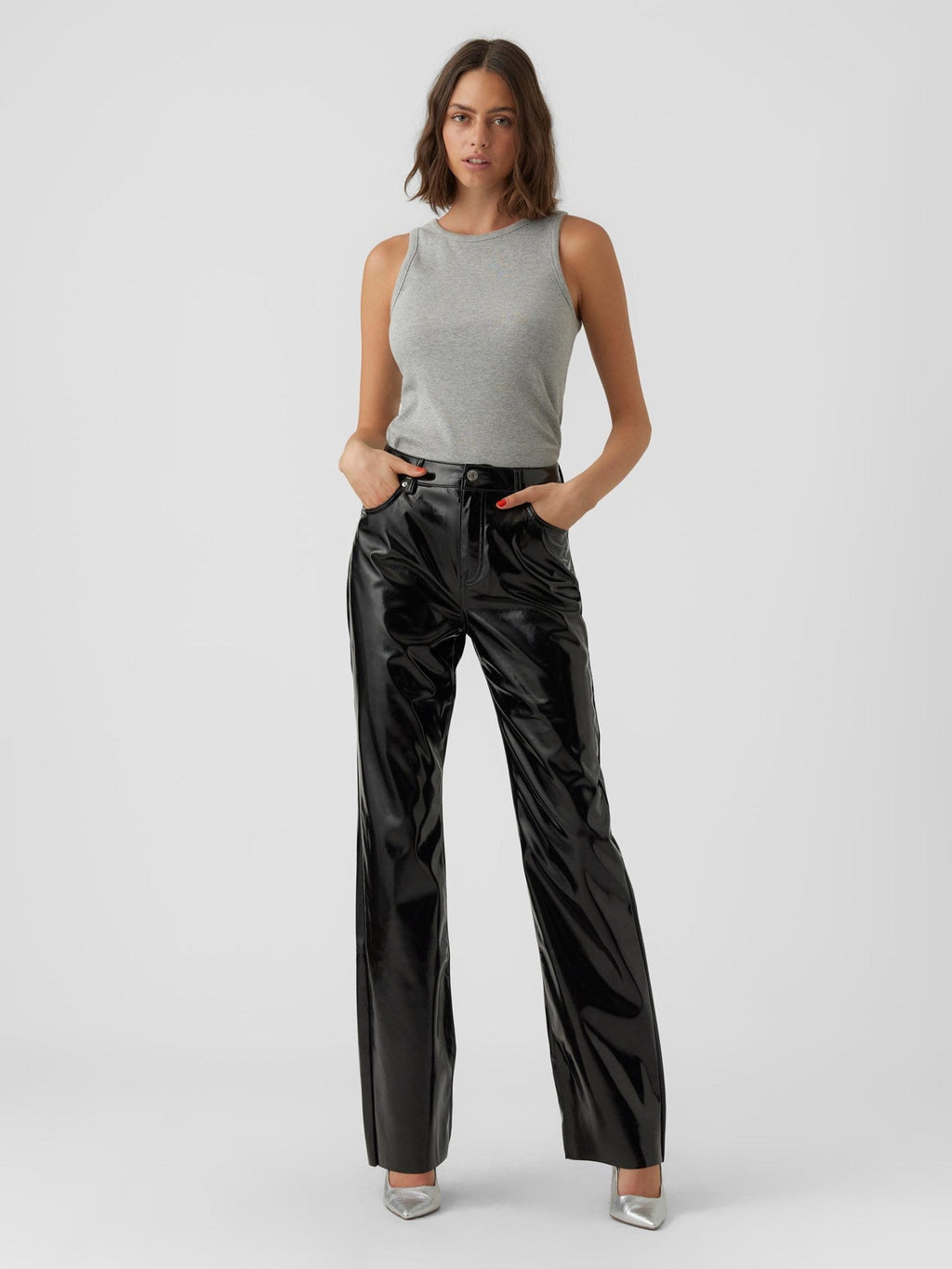 Kithy sciolto lucido Pants - Nero