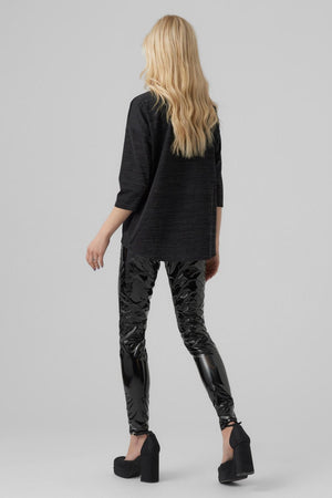 Malena Lurex Bluse - Sort