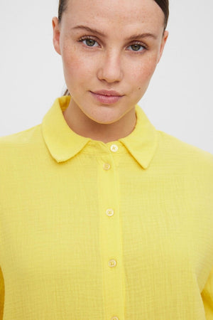 Natali 3/4 overshirt - Yellow