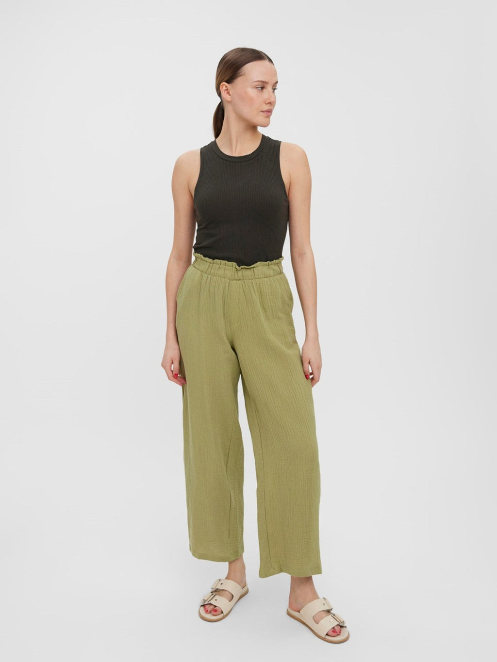 Pantaloni natali - salvia