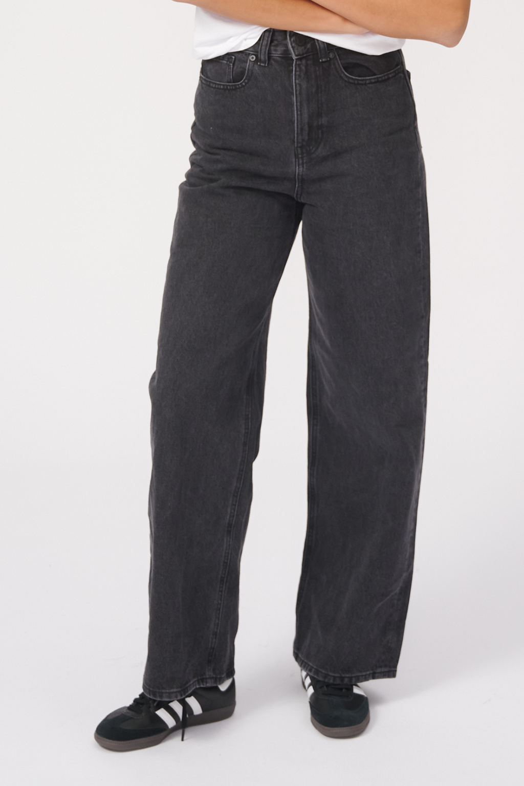 The Original Performance Wide Jeans - Black Denim lavato