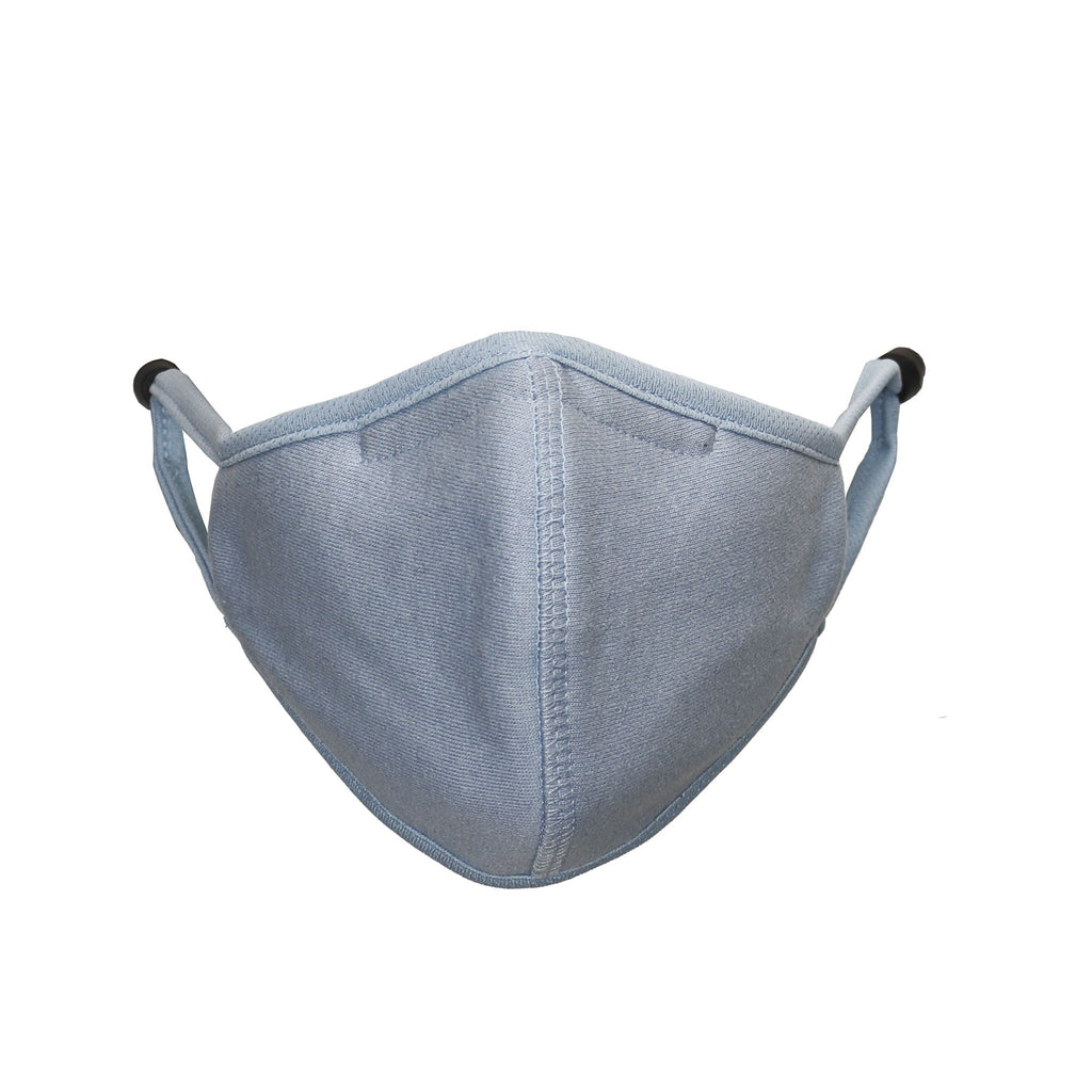 Maschera per polvere a 3 strati - azzurro (cotone organico)