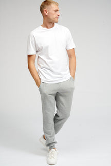 Pantaloni della tuta di base - melange grigio chiaro