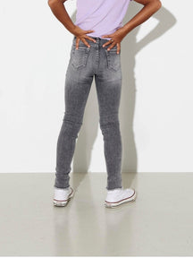 Jeans magri arrossiti - denim grigio