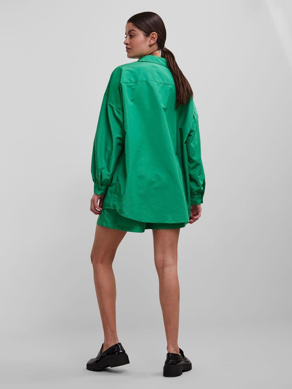 Camicia oversize di chrilina - semplice verde