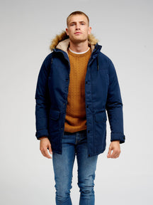 Classic Long Parka Giacca - Navy