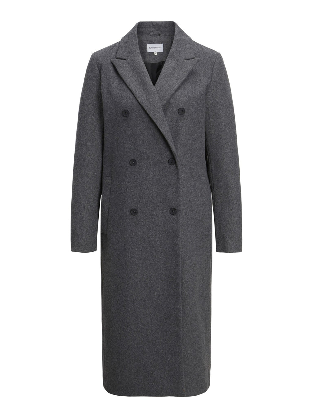 Classico cappotto di lana - melange grigio scuro