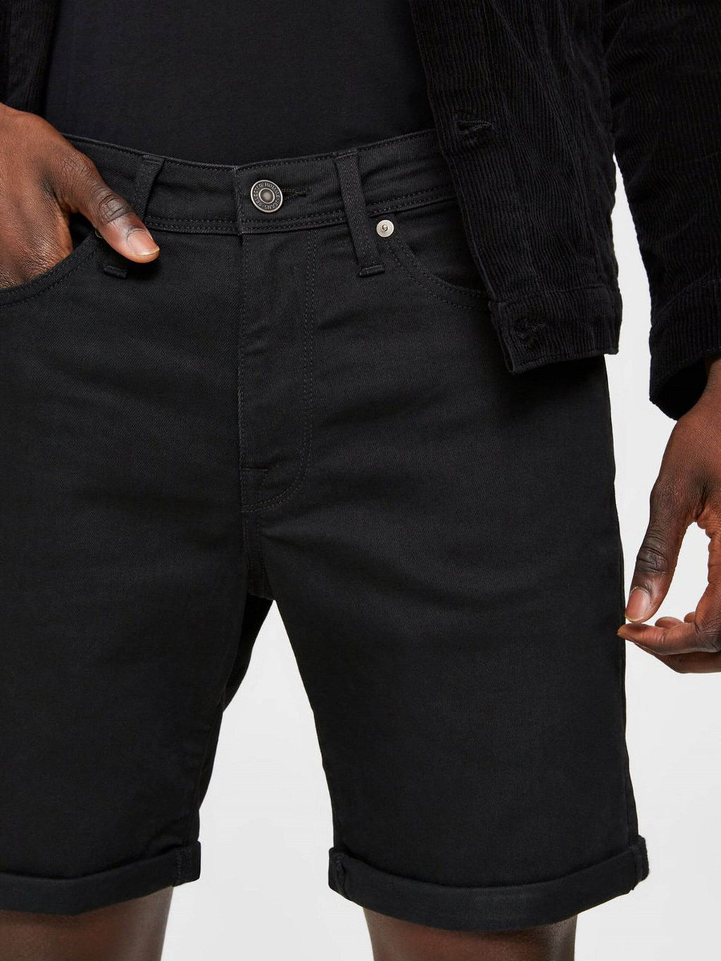Pantaloncini di jeans - nero
