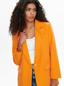 Blazer oversize di Lana -Berry - Flame Orange