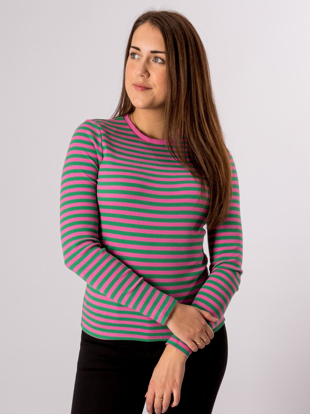 Linea maglione a maniche lunghe - Super Pink/Jelly Bean