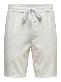 Shorts in lino Linus - bianco brillante