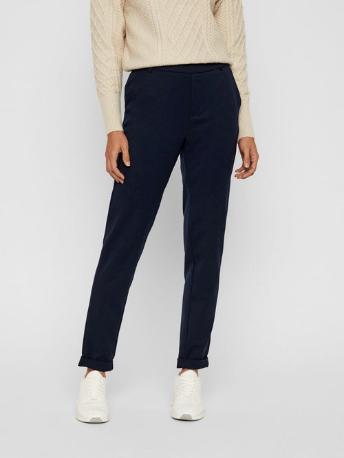 Maya Pants (wide model) - Navy - TeeShoppen Group™ - Pants - Vero Moda