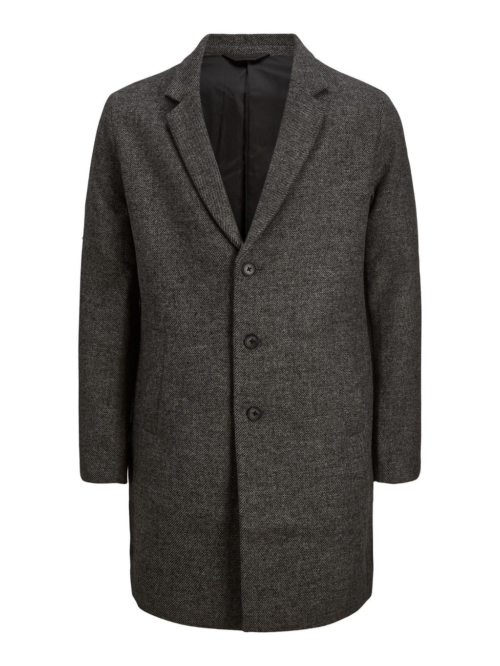 Cappotto di lana moulder - melange grigio scuro