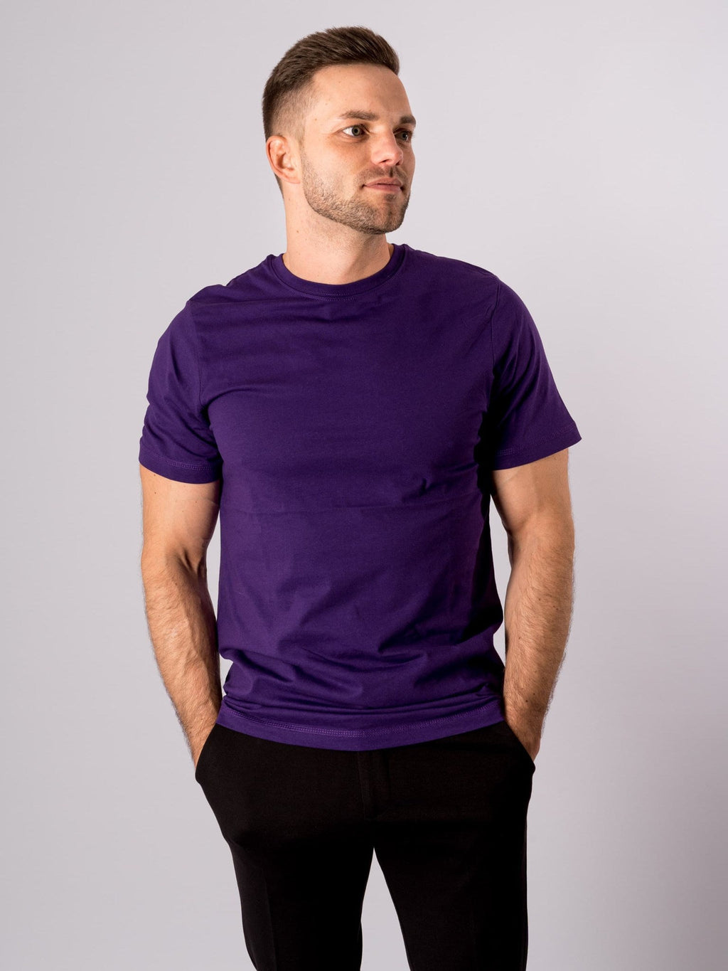 T -shirt di base organica - viola