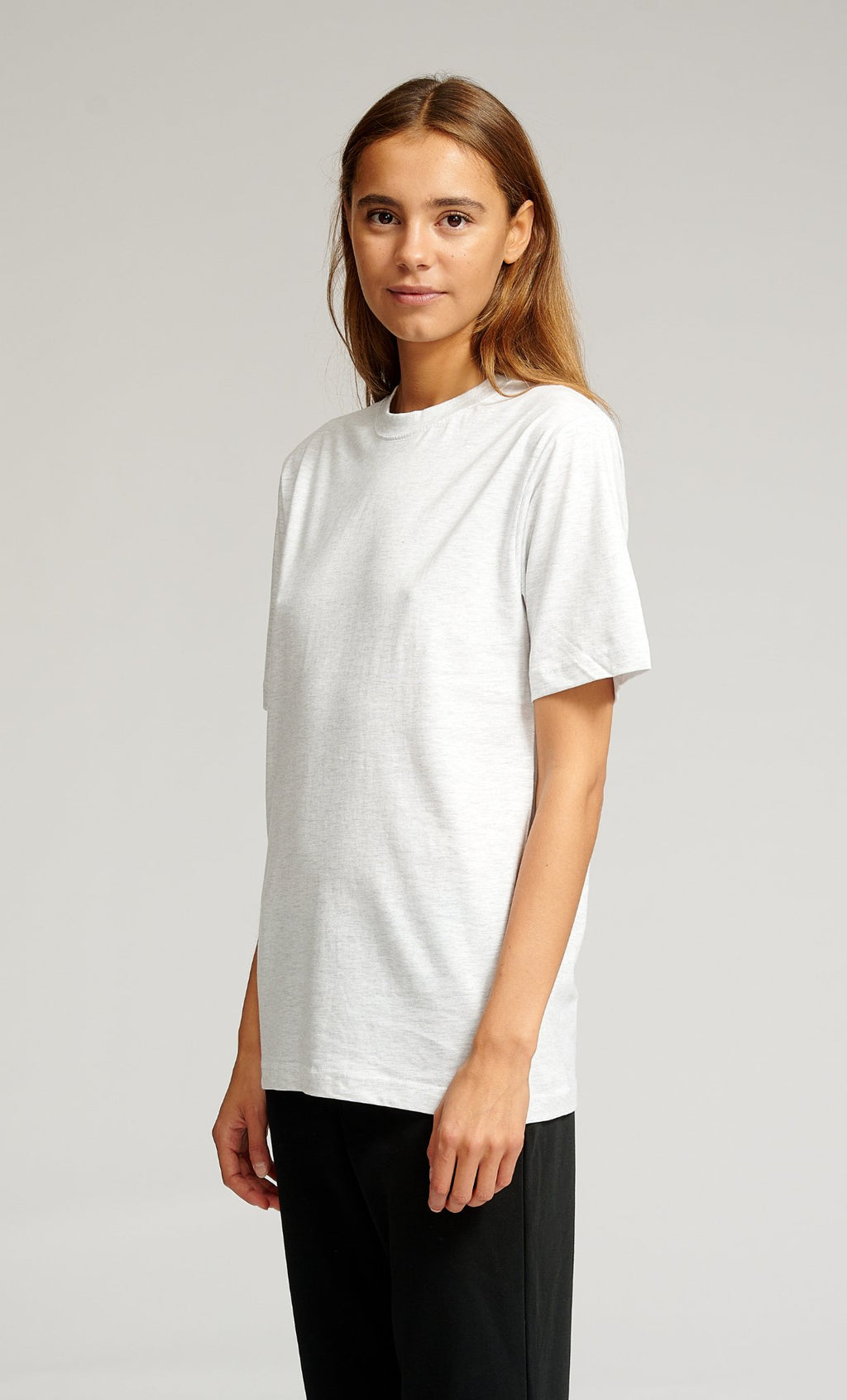 T -shirt oversize - Melange grigio chiaro