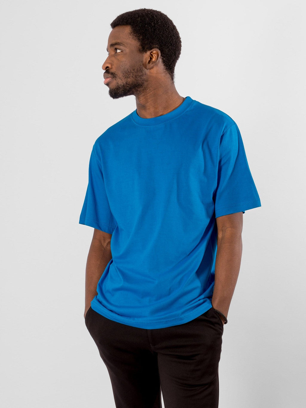 T -shirt di grandi dimensioni - blu turchese