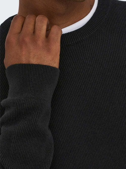 Phil Knit Pullover - Black - TeeShoppen Group™ - Knitwear - Only & Sons