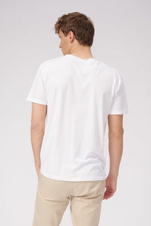 T -shirt a collo crudo - bianco