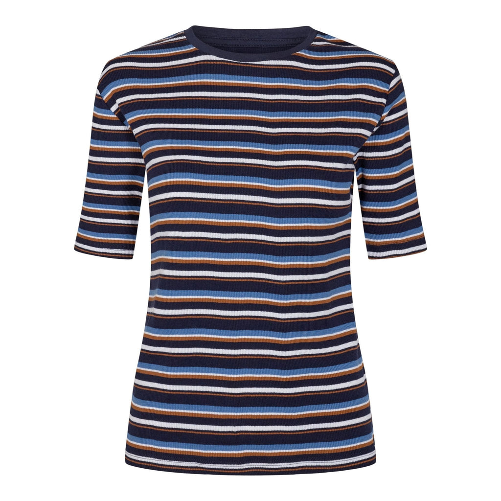 T -shirt Roberta - Stripe blu scuro