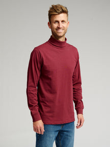 Roll collar sweater - Burgundy Red