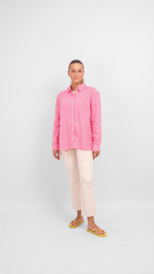 Camicia di lino Tokyo - Pink di bustina