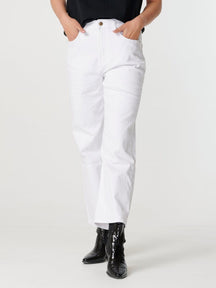 Jeans a vita alta ampia - bianco